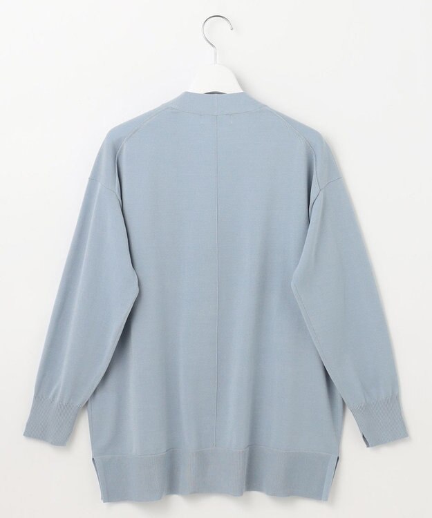 J.PRESS LADIES L 【洗える】 Co/Peライト Vネック カーディガン スカイブルー系