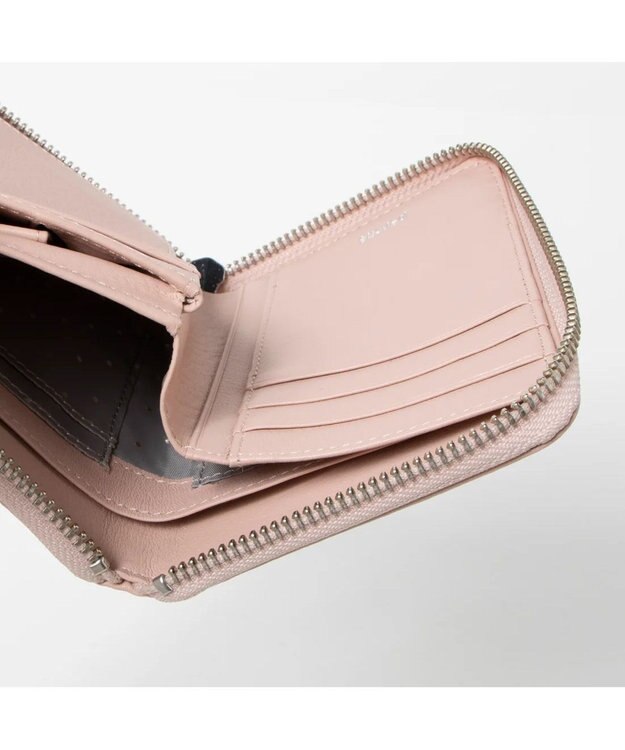 UNBILLION ペルケ perche / ドット型押しラウンドパームフィット財布 ライトピンク