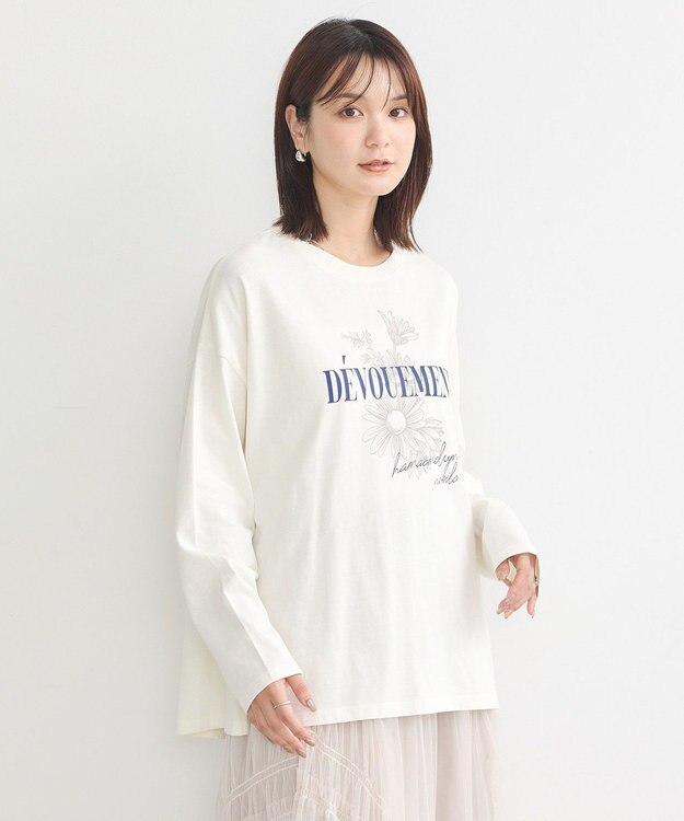 earth music&ecology グラフィックロンＴ Ivory