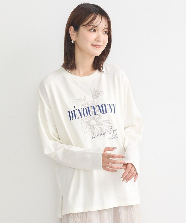 earth music&ecology グラフィックロンＴ Ivory