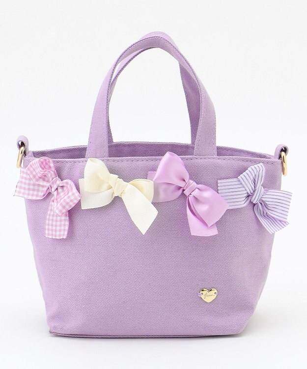 ANY KIDS リボン付き 2WAY バック ラベンダー