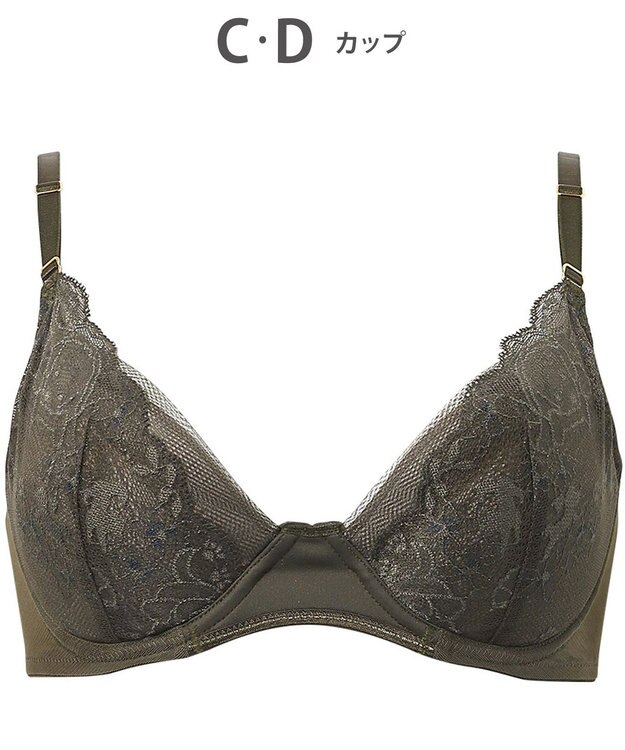 Wing 【SHIHOさん着用】 ブラジャー 自分のからだに合うフィット感 バストになじみやすい 背中すっきり 【マッチミーブラ】 ブラ KB2004 ウイング／ワコール オリーブ