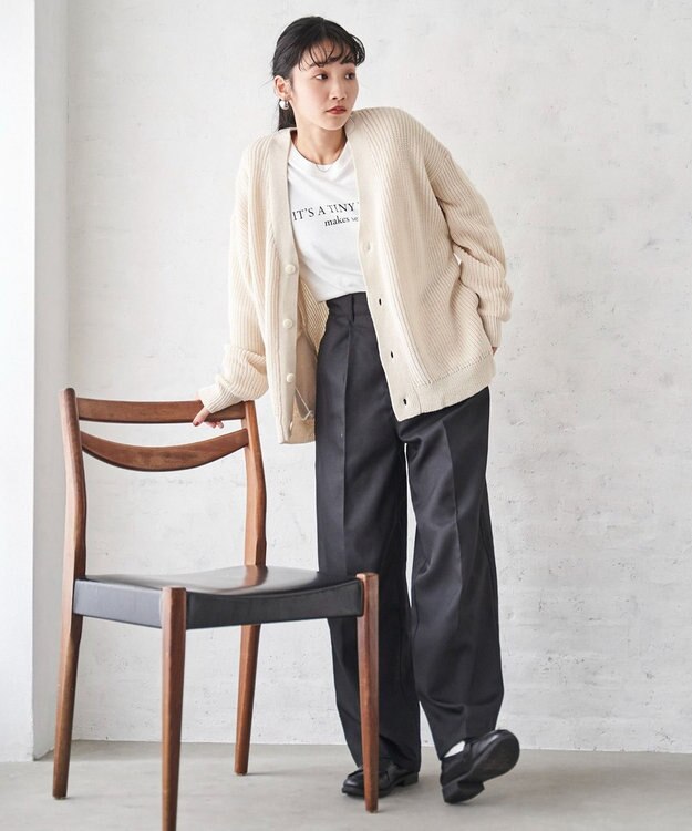 WEGO オーバーフィットカーディガン ホワイト