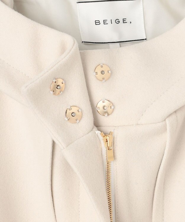 BEIGE， 【S-size】CHABANAIS / フーデットコート Ecru