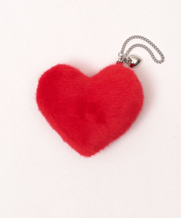 WEGO 【痛バ＆推し活グッズ】ふわふわハートIDフォトチャーム レッド