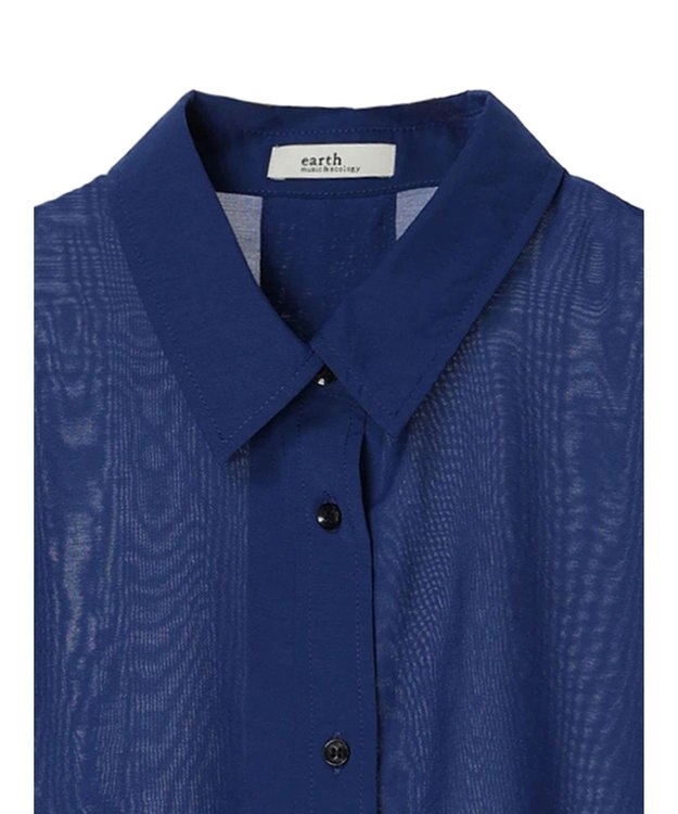 earth music&ecology シアーシャツ Royal Blue