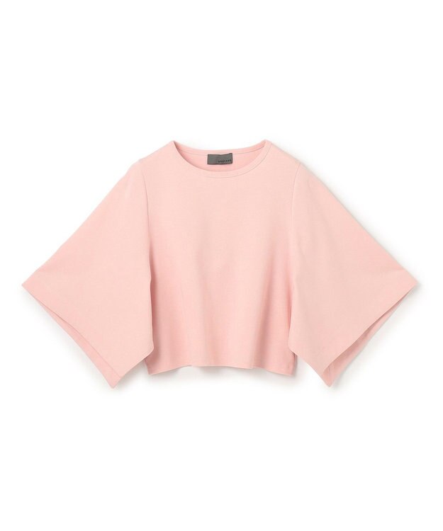 uncrave ダブルフェイスジャージー ハンカチスリーブトップス ピンク