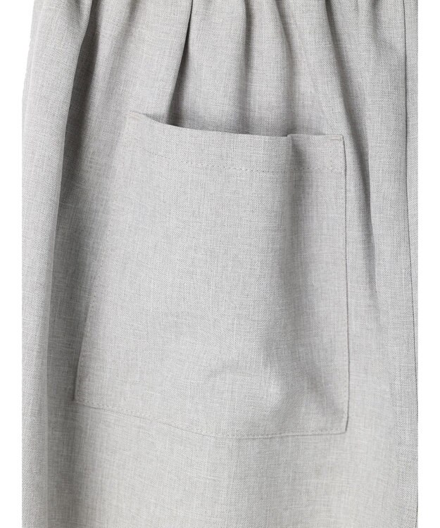 Green Parks 麻調ストレートパンツ Gray