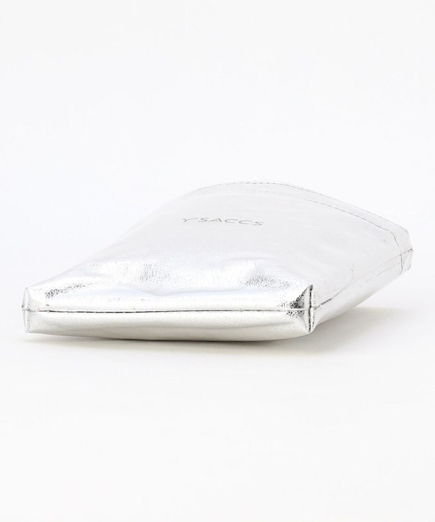 Y'SACCS PVCメタリックショルダーバッグ シルバー