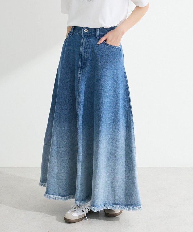 Green Parks ・ＳＵＧＡＲ　ＳＰＯＯＮ　グラデーションデニムスカー Black