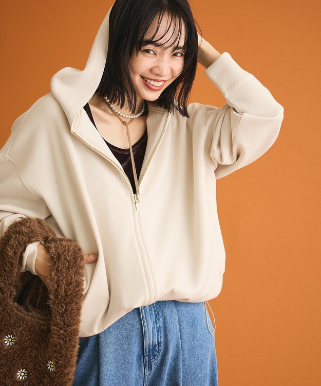 Green Parks ダンボールＺＩＰパーカー Light Beige