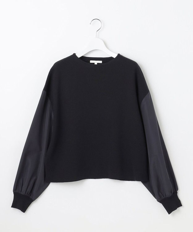 自由区 S ウールミラノランタンスリーブ ニット ネイビー