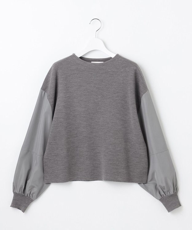 自由区 S ウールミラノランタンスリーブ ニット グレー