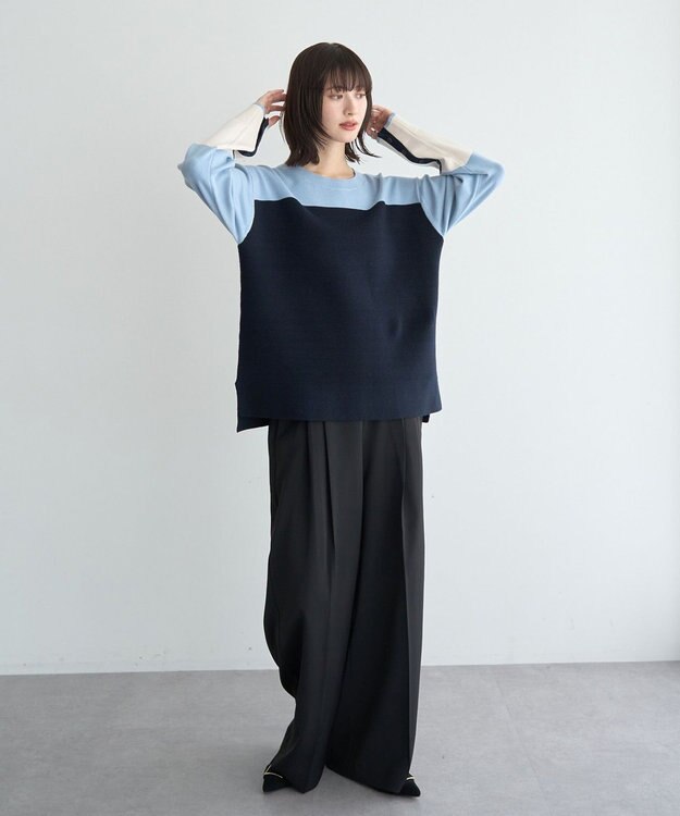 YECCA VECCA 金釦ワイドパンツ Black