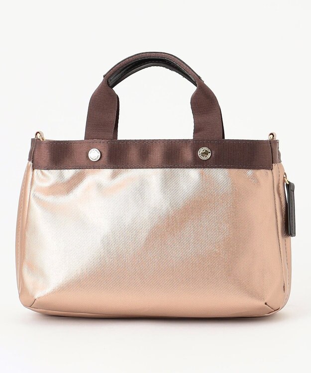 LA BAGAGERIE 【コットン×ポリウレタン】シャイニーミニマムトート ベージュ