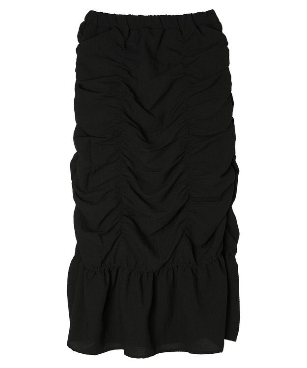 Green Parks ・ＳＵＧＡＲ　ＳＰＯＯＮ　ギャザーＩラインスカート Black