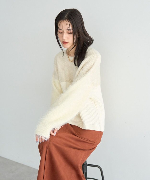 YECCA VECCA ハイウエストフェイクスエードスカート Terracotta