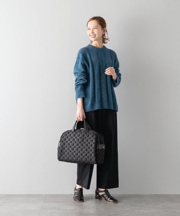 MIYABIYA 【撥水加工】La quoh with kirakaracho 南蛮七宝エンボスボンディング ボストン 玄(ブラック)