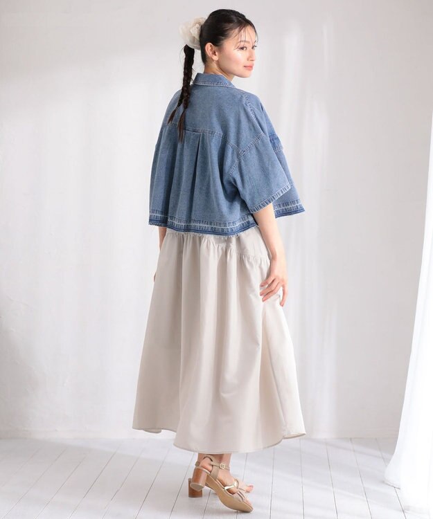 Green Parks ・ＥＬＥＮＣＡＲＥ　ＤＵＥ　デニムショートシャツ Light Indigo