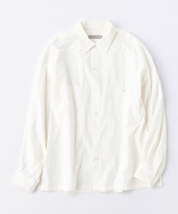 UNFILO MENS 【男女兼用】コンフォート カジュアル ワイドシャツ [24年秋冬商品] オフ