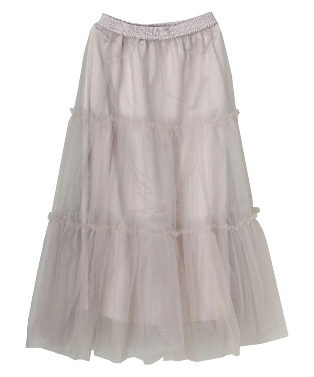 earth music&ecology マルチｗａｙチュールスカート Light Gray