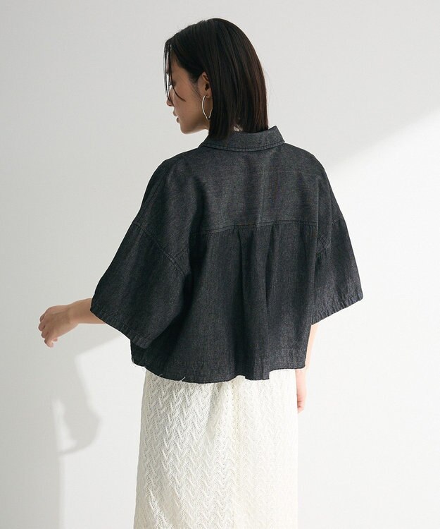 Green Parks ・ＥＬＥＮＣＡＲＥ　ＤＵＥ　デニムショートシャツ Black