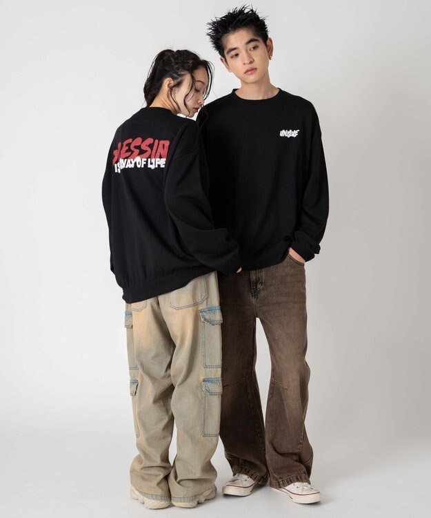 WEGO 【ユニセックス着用ITEM/SMLサイズ展開】アソートグラフィックプルオーバー 柄28