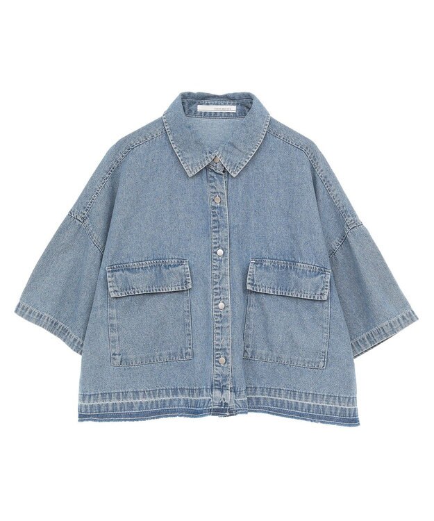 Green Parks ・ＥＬＥＮＣＡＲＥ　ＤＵＥ　デニムショートシャツ Light Indigo