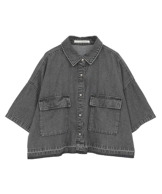 Green Parks ・ＥＬＥＮＣＡＲＥ　ＤＵＥ　デニムショートシャツ Gray