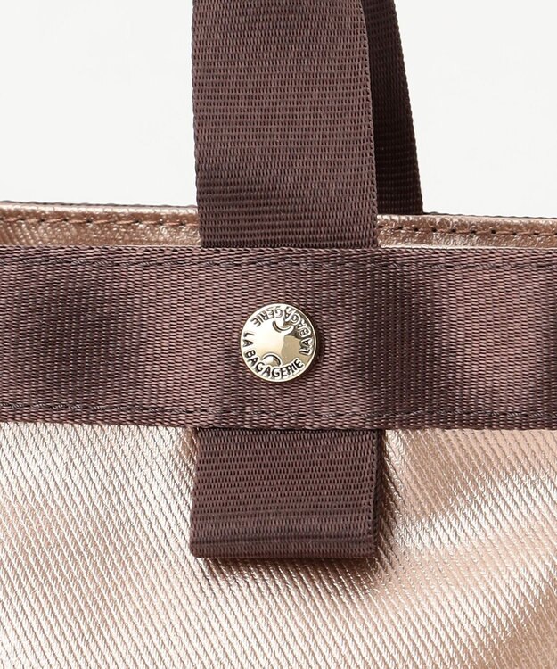 LA BAGAGERIE 【コットン×ポリウレタン】シャイニーミニマムトート ベージュ