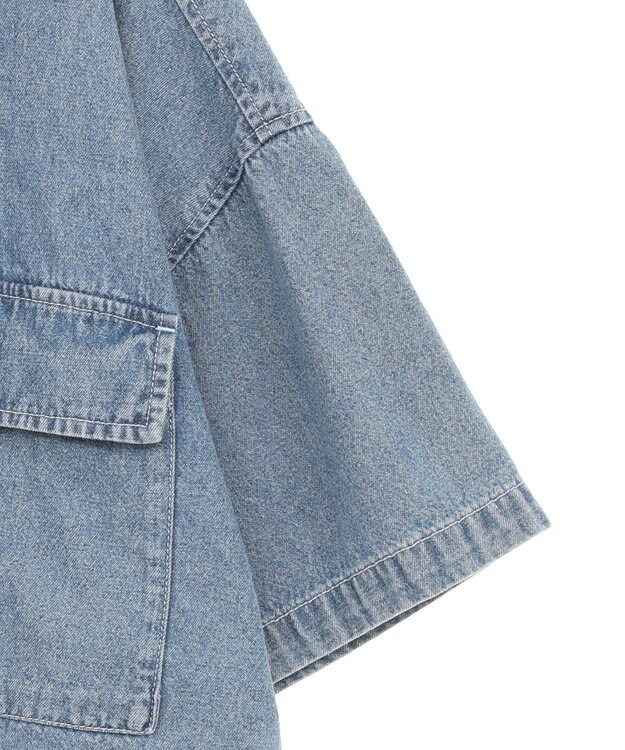 Green Parks ・ＥＬＥＮＣＡＲＥ　ＤＵＥ　デニムショートシャツ Light Indigo