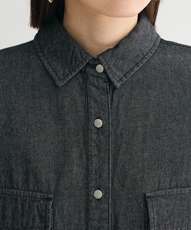 Green Parks ・ＥＬＥＮＣＡＲＥ　ＤＵＥ　デニムショートシャツ Black