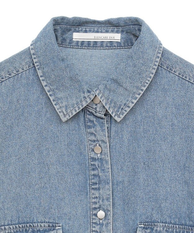 Green Parks ・ＥＬＥＮＣＡＲＥ　ＤＵＥ　デニムショートシャツ Light Indigo
