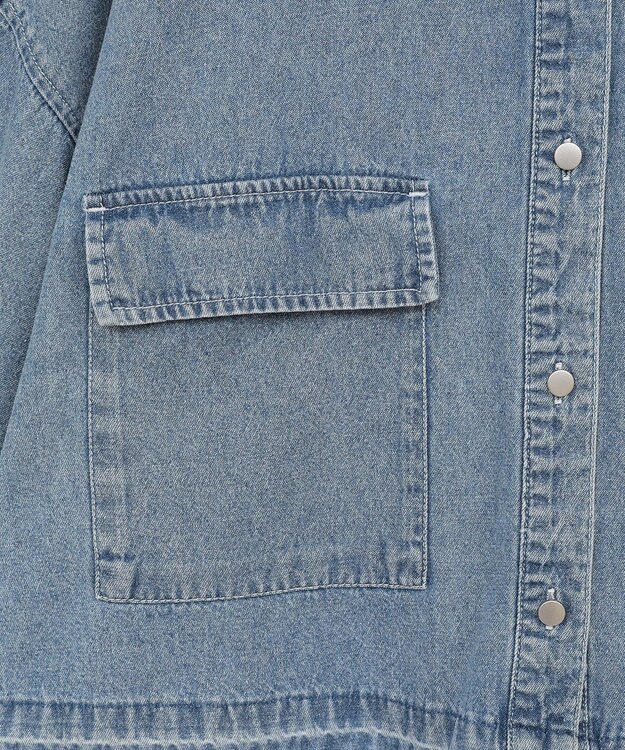 Green Parks ・ＥＬＥＮＣＡＲＥ　ＤＵＥ　デニムショートシャツ Light Indigo