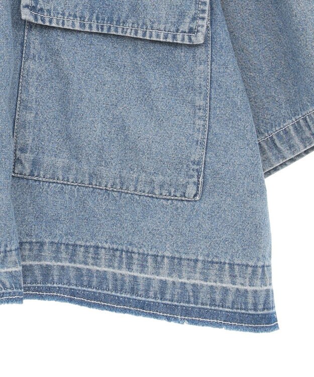 Green Parks ・ＥＬＥＮＣＡＲＥ　ＤＵＥ　デニムショートシャツ Light Indigo