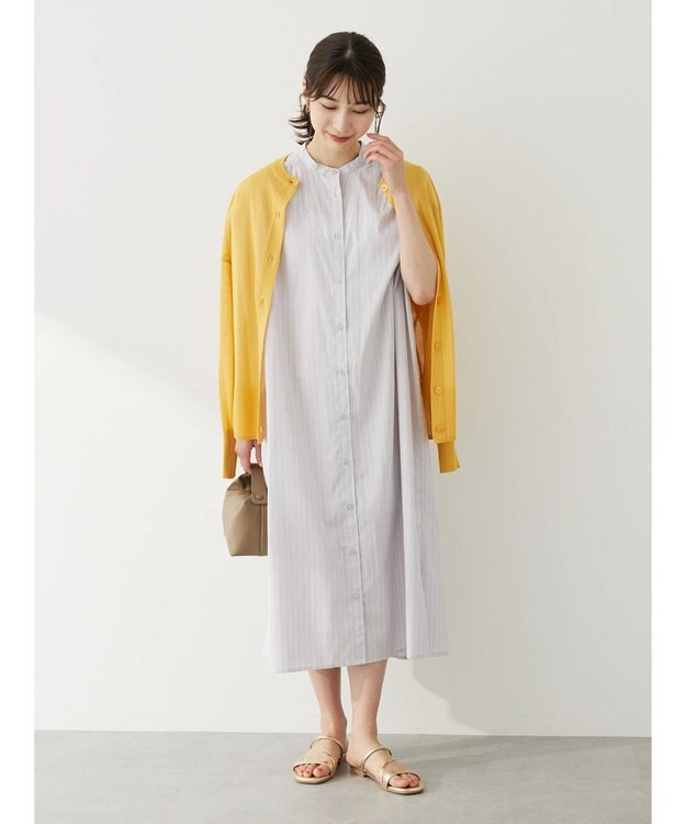 Green Parks フィラメントラメシアーカーディガン Yellow