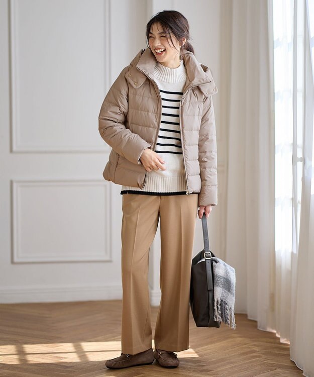 ANY L 【フード取り外し可能】楽映えリッチダウン モカ