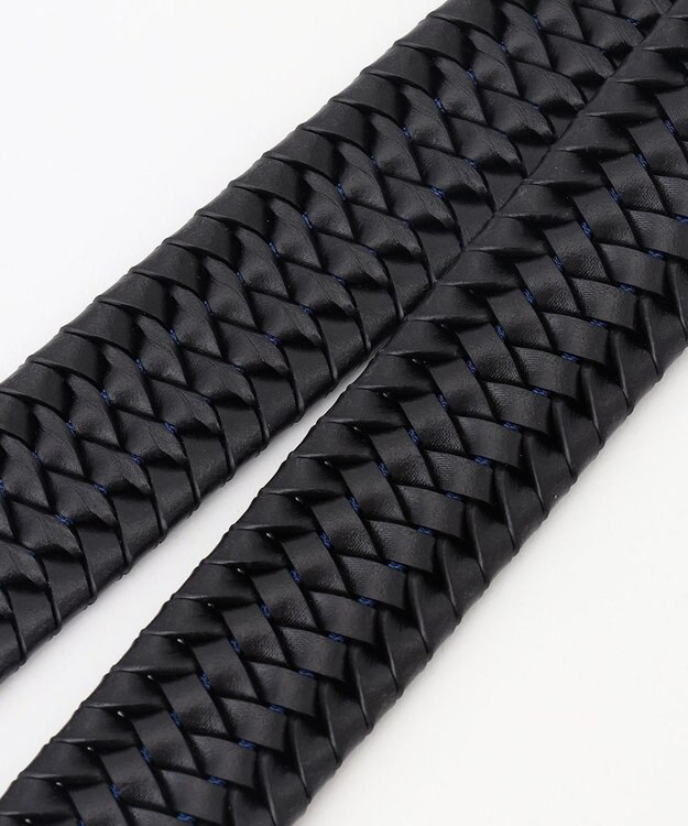 JOSEPH ABBOUD 【キングサイズ・伸びる/日本製】ストレッチレザー ベルト ブラック系