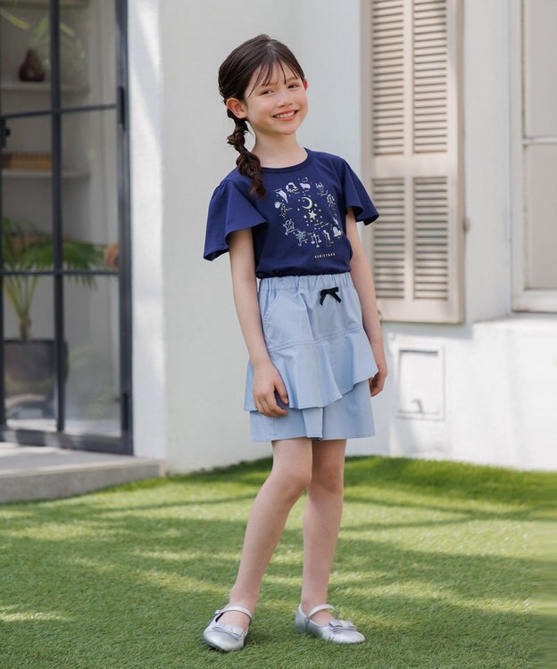 組曲 KIDS 【UVカット加工】【150-160㎝】12星座 Tシャツ ネイビー