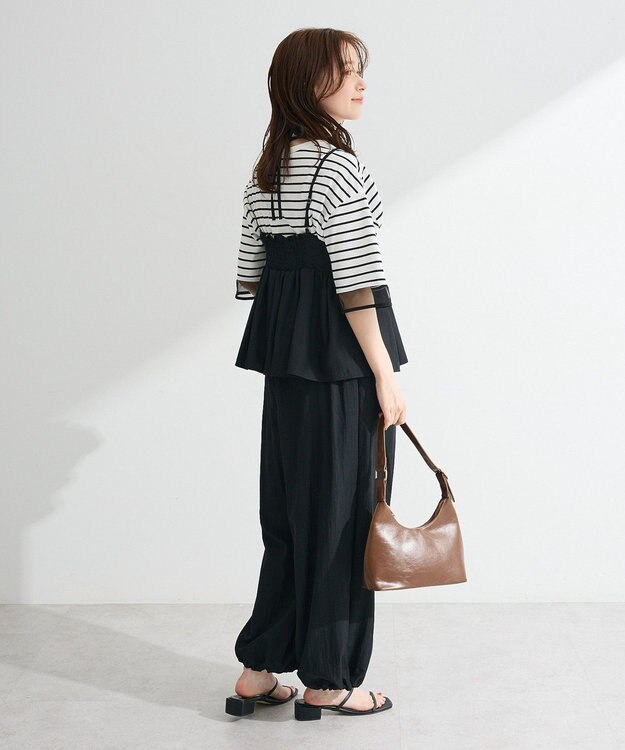 Green Parks 【適ON】遮熱チュールドッキングプルオーバー Border