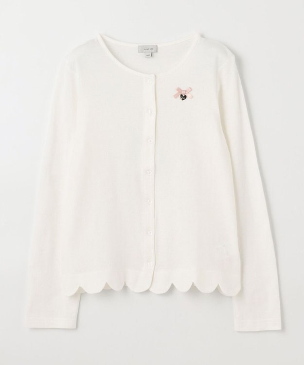 ANY KIDS 接触冷感 UVケア カーディガン エクリュ