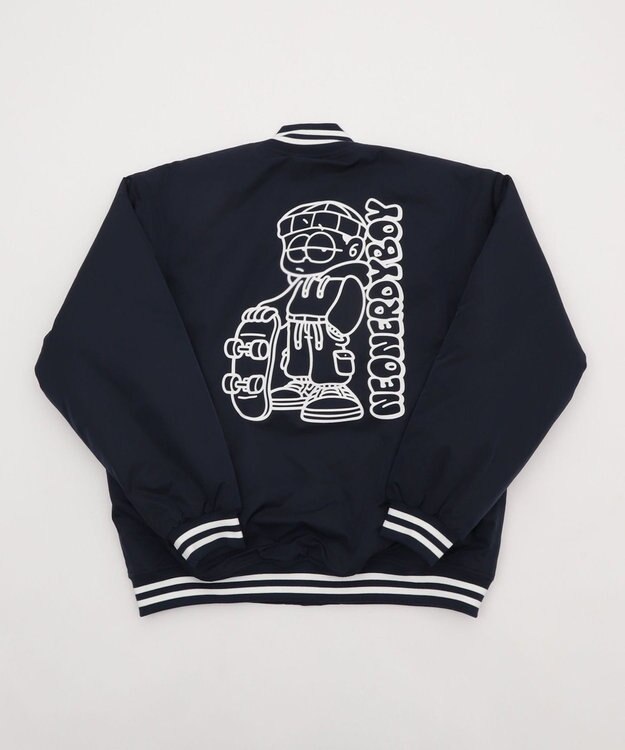 WEGO 【ユニセックス着用ITEM】グラフィックパファースタジャン ネイビー