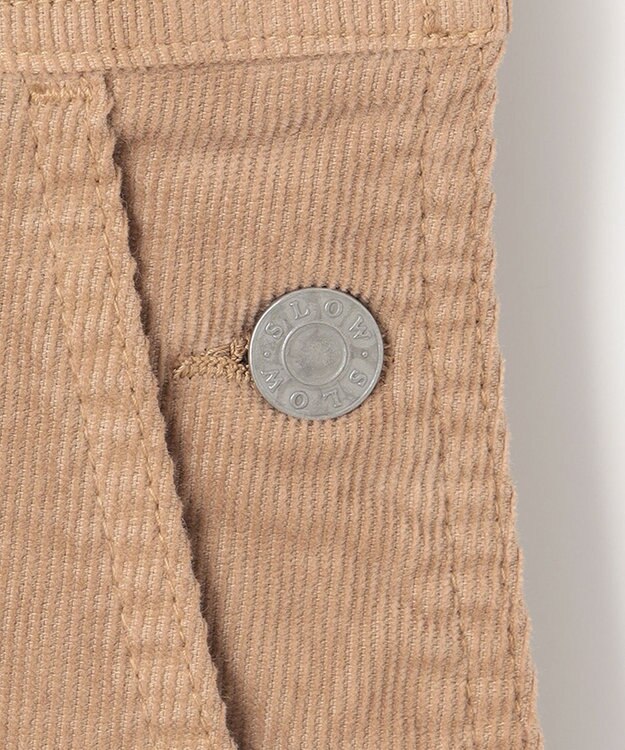 23区 【SLOW】ストレッチ コーデュロイ ジャンパースカート キャメル系