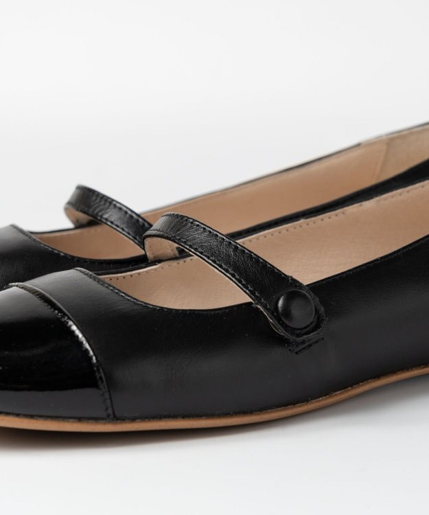 BONTRE 【BONTRE/ボントレ】コンビストラップパンプス/40051-US ブラック