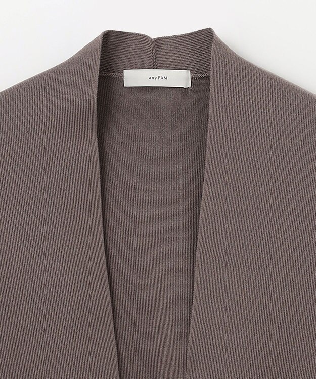 ANY L 【洗濯機可】総針ロングコーディガン モカ