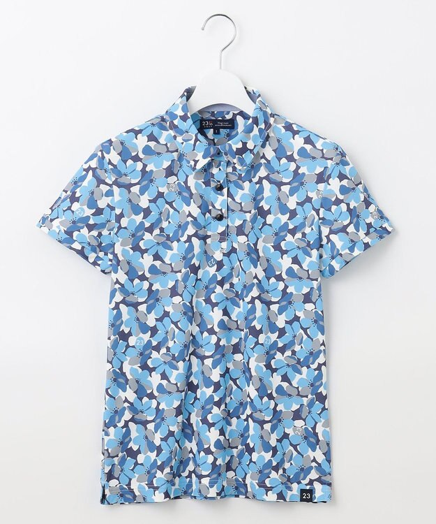 23区GOLF 【WOMEN】【吸水速乾・UVケア】ＳＡＫＵＲＡモチーフプリント 半袖シャツ ネイビー系5