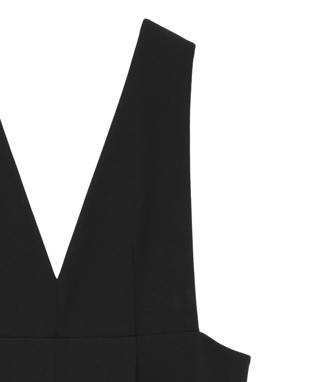 Green Parks Ｏ．洗えてストレッチ　Ｖネックジャンスカ Black