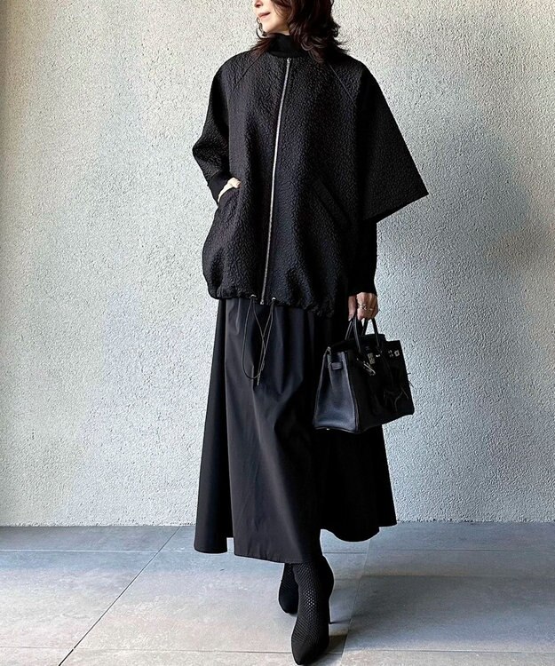 Green Parks AnriettMusee フロントジップジャガードブルゾン Black