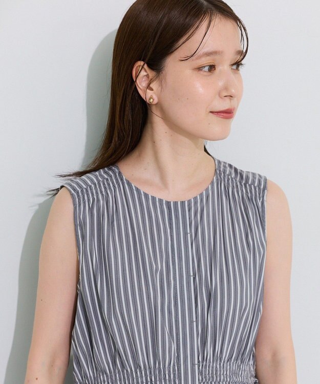Green Parks ウエストシャーリングブラウス Gray