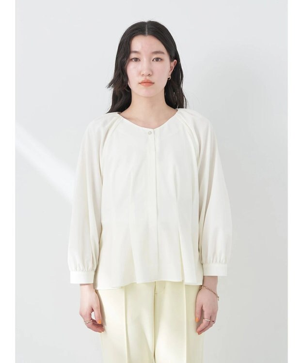earth music&ecology ペプラムブラウス Ivory